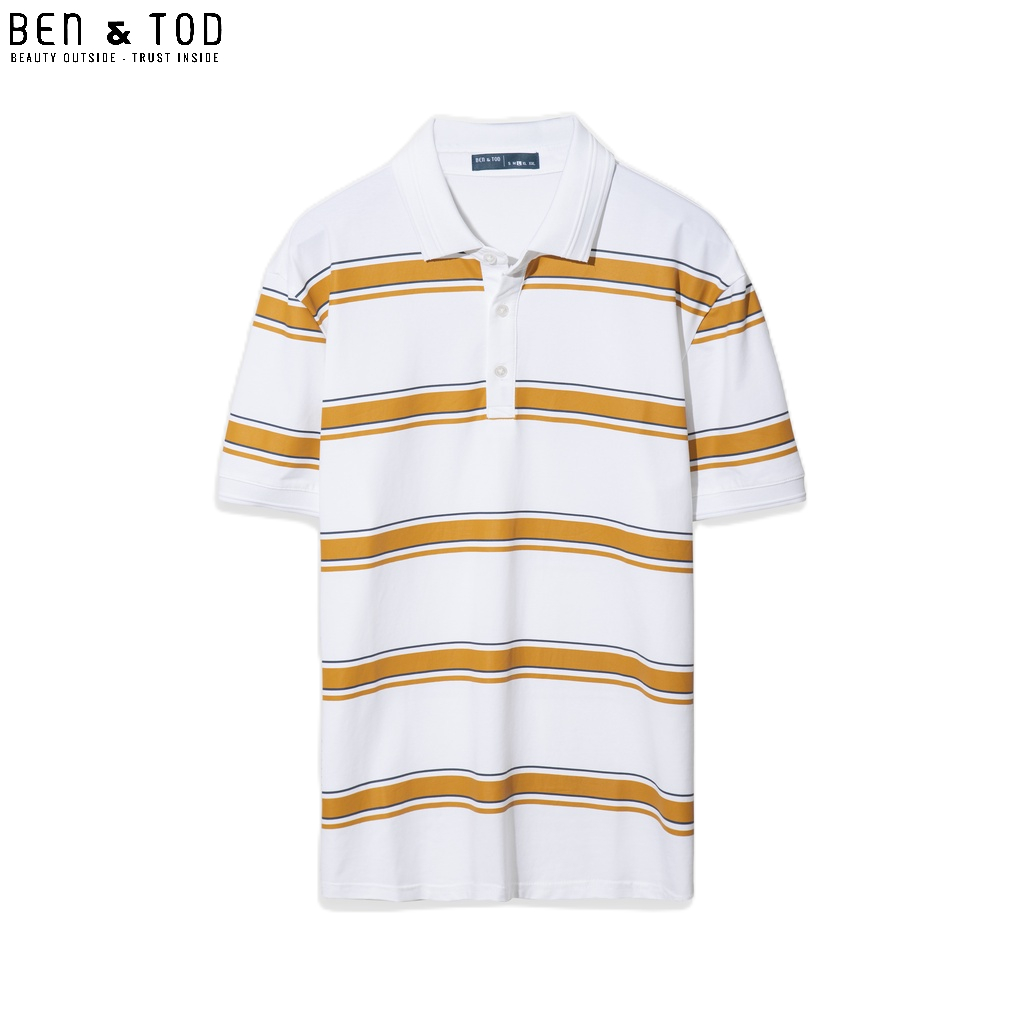 Áo polo nam có cổ BEN&TOD S21064 vải thun cotton, nam tính, chỉnh chu, sang trọng, trẻ trung
