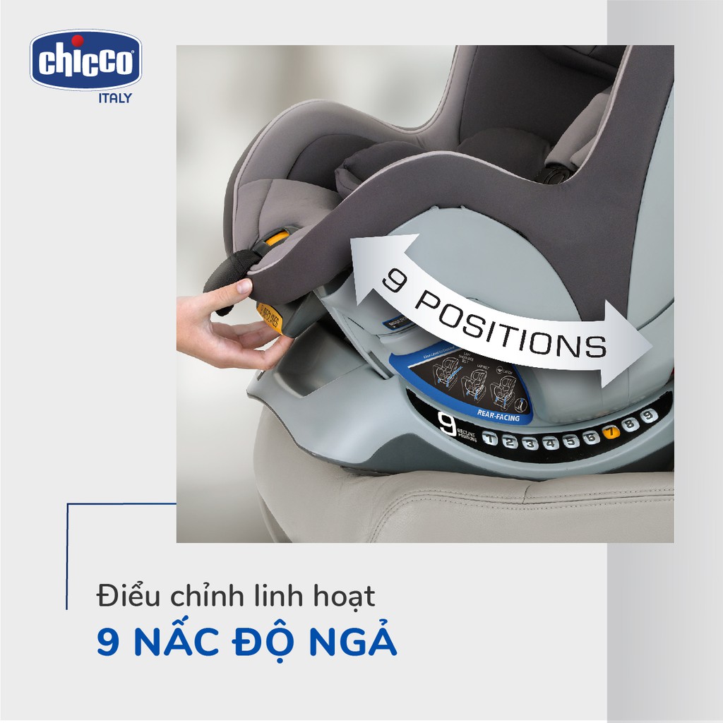 [Mã MKBC13 giảm 80k đơn 1 triệu] Ghế ngồi ô tô từ sơ sinh Chicco NextFit Zip Đen Carbon