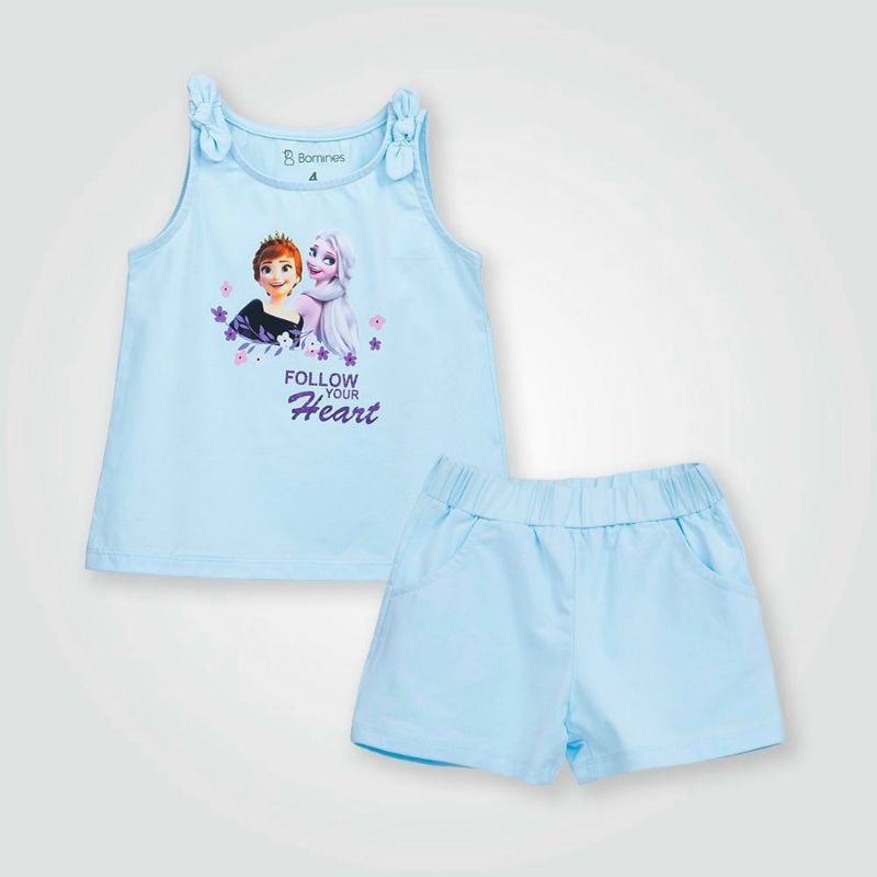 ☀️ bộ Elsa quần Đùi Tay cánh Cho Bé gái chất cotton chính phẩm cao cấp