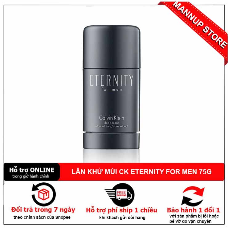 [Chính Hãng] Lăn Khử Mùi CK Eternity 75g Cao Cấp - Khử Mùi Hôi Vùng Dưới Cánh Tay, Mùi Hương Mạnh Mẽ, Nam Tính