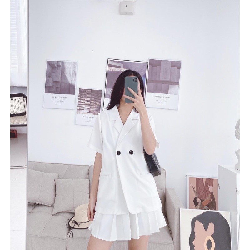 blazer cộc tay túi cơi | BigBuy360 - bigbuy360.vn