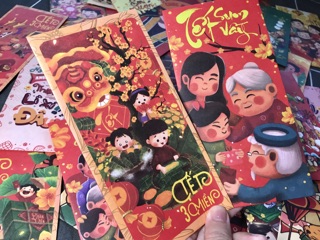 Combo 100 bao lì xì thuần Việt