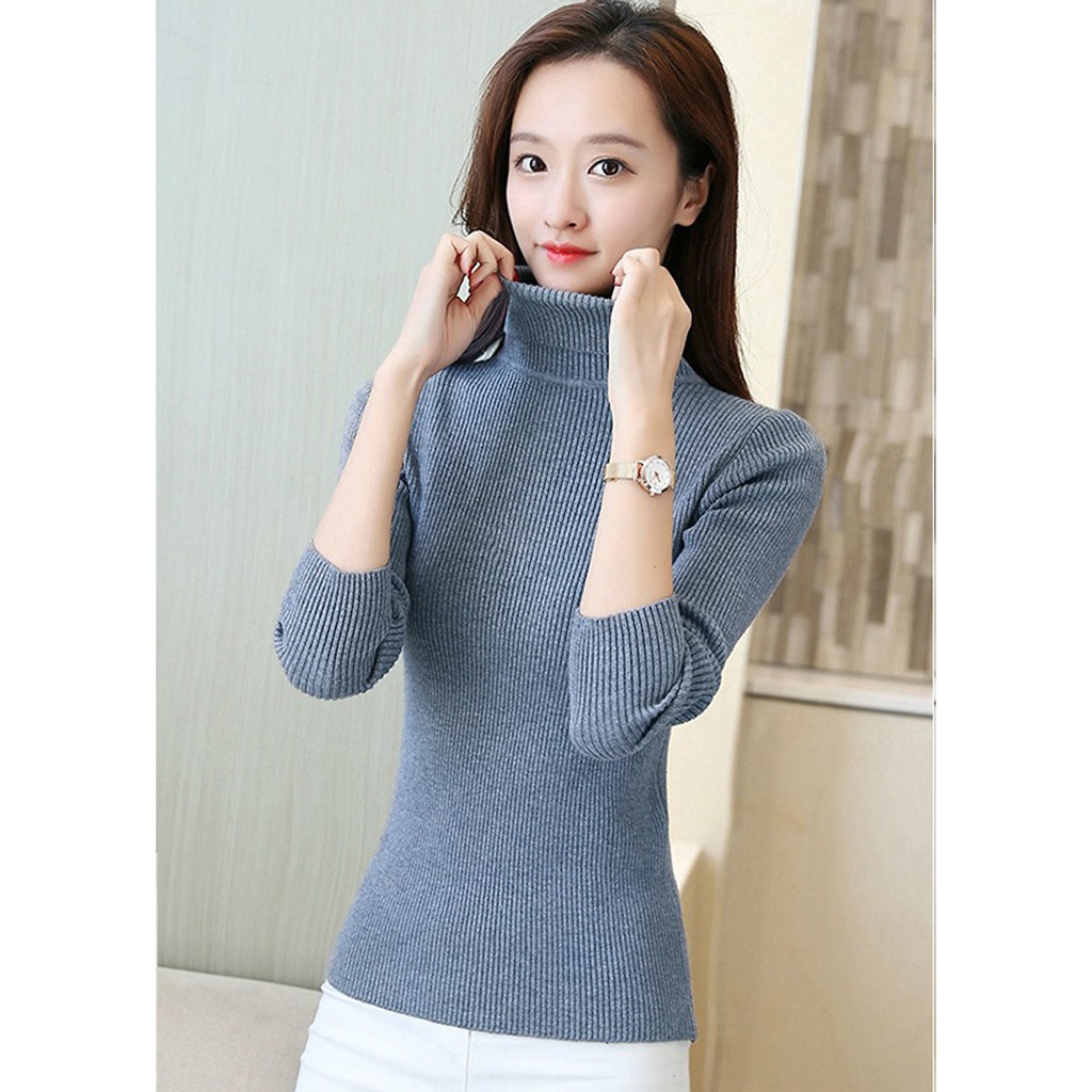 [SIÊU RẺ] Áo Len Cao Cổ Nữ freesize 2019 | BigBuy360 - bigbuy360.vn