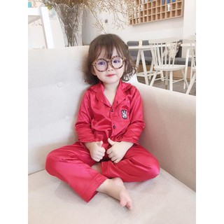 Bộ pizama lụa cao cấp cho bé