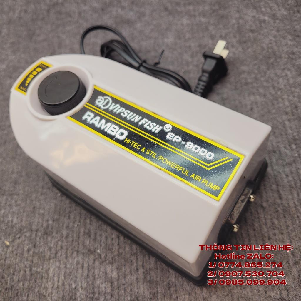 Máy sủi khí oxy bơm sục oxi cho bể cá tôm - siêu êm tiết kiệm điện SOBO SB-618 - Boss 9500 - Rambo EP 9000 Hiệu suất Cao