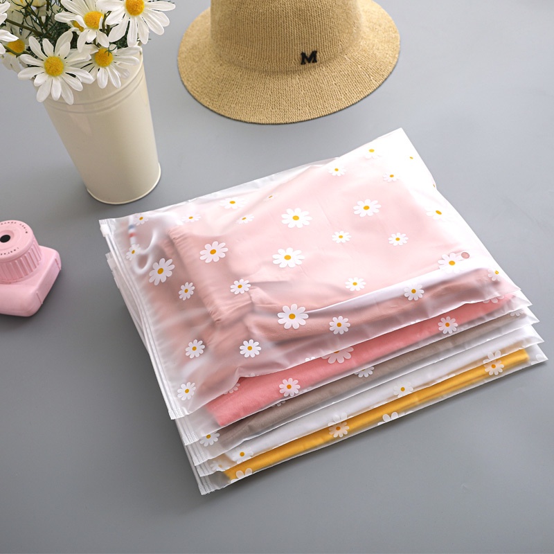 1 Túi Khóa Kéo Đựng Đồ Đa Năng Họa Tiết Hoa Cúc