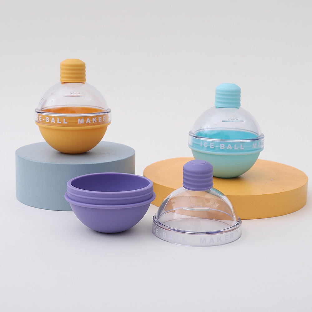 Khuôn Làm Nước Đá Hình Tròn Bằng Silicone Có Thể Tái Sử Dụng