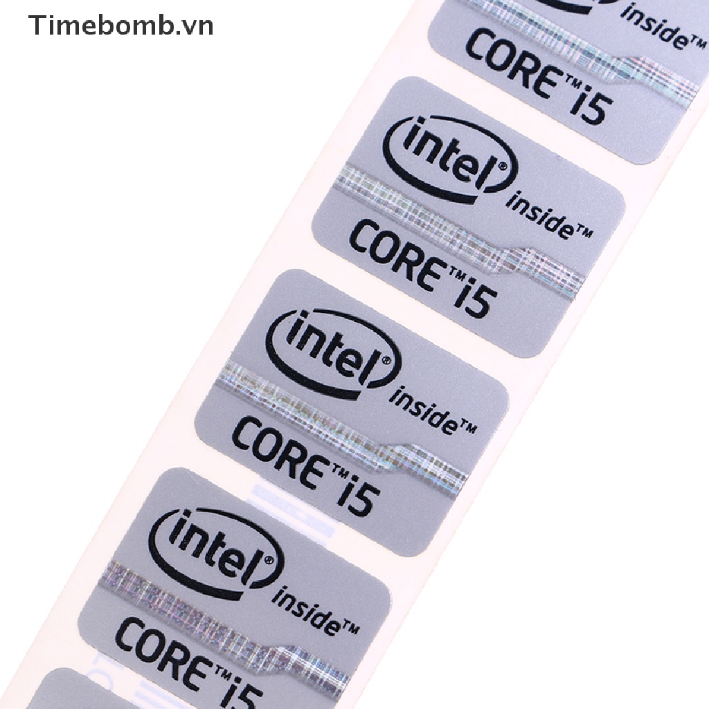Bộ 5 Sticker Logo Dán Laptop Intel Core I3 I5