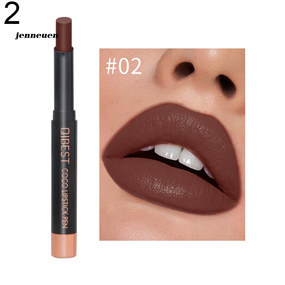 [Hàng mới về] Son môi màu lì dạng bút Qibest trang điểm làm đẹp lâu trôi quyến rũ