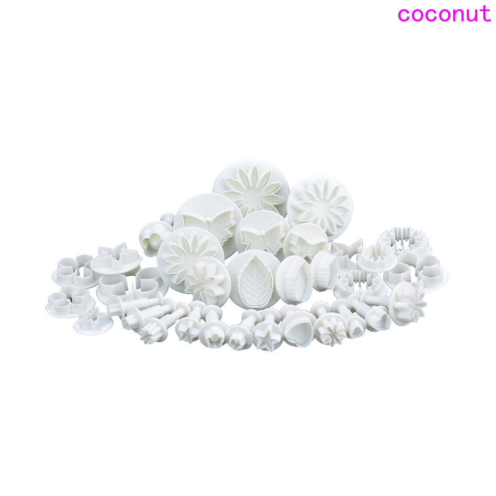 Bộ 33 khuôn tạo hình hoa trang trí bánh DIY bằng nhựa cấp thực phẩm