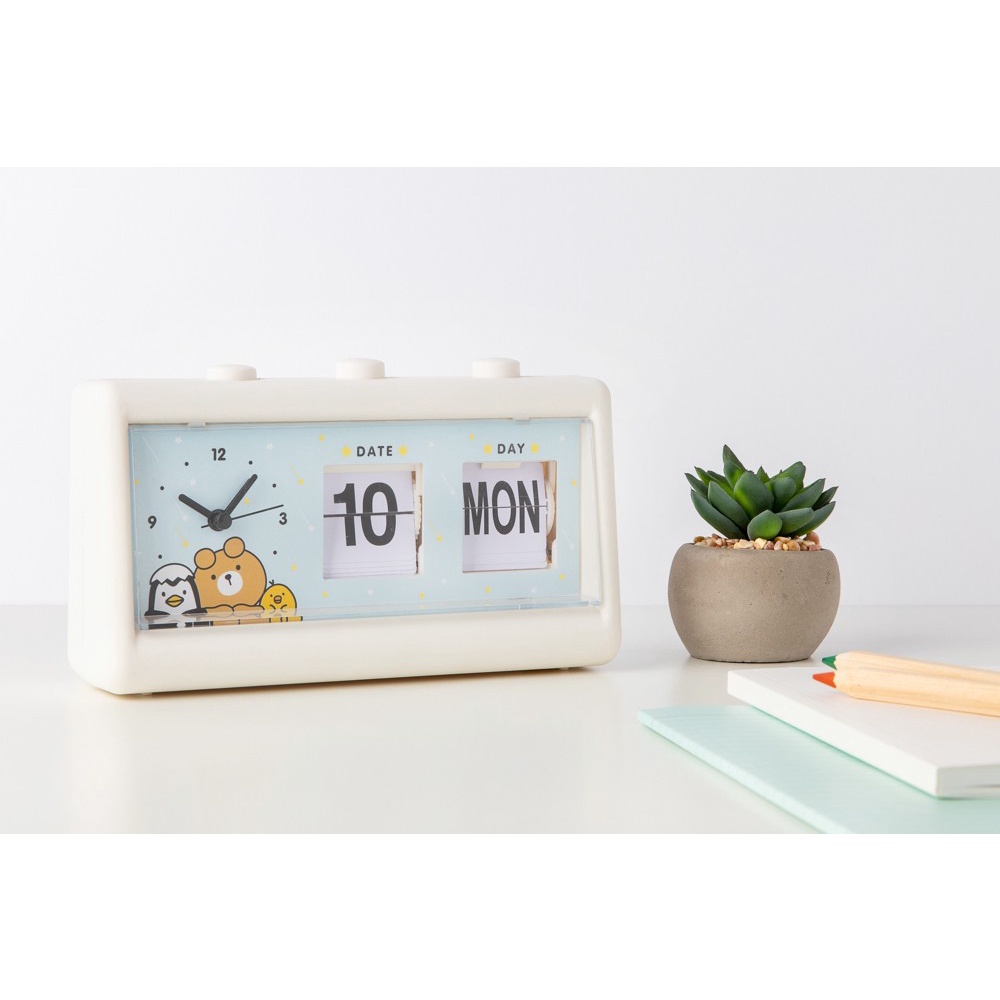 Đồng Hồ ARTBOX Hàn Quốc Màu Trắng Để Bàn Có Ngày Tháng Tiện Lợi