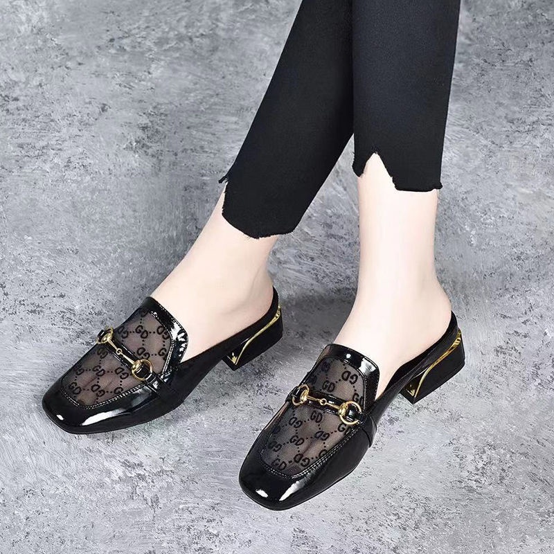 Dép bít mũi phối lưới size lớn 35-43 41 thời trang