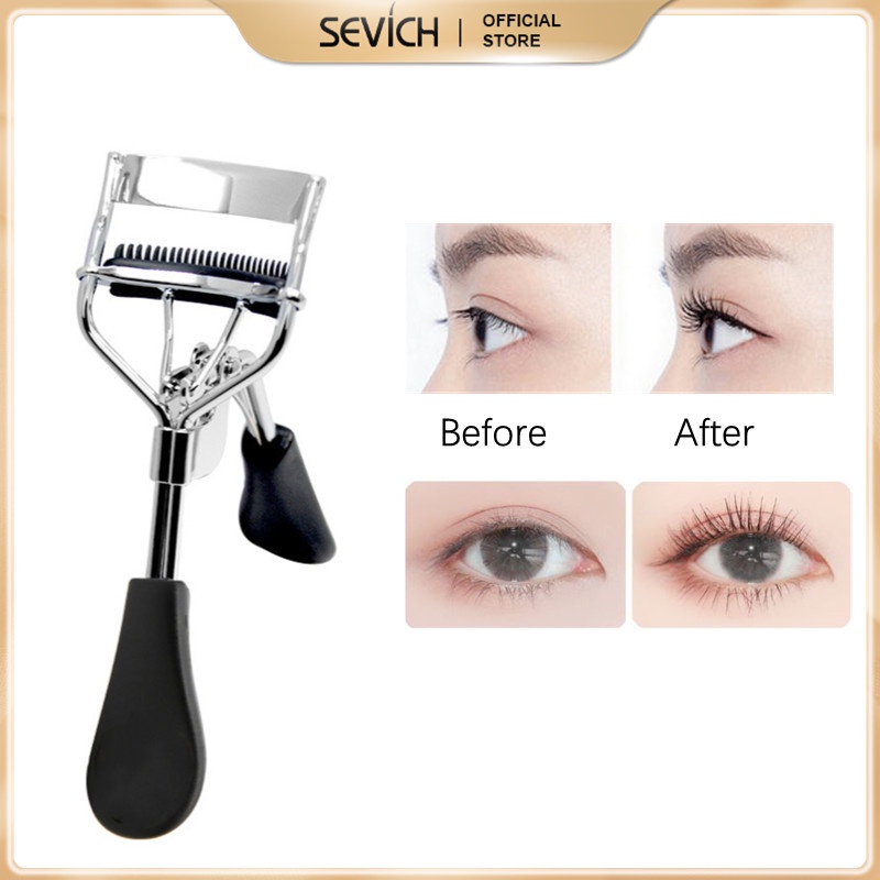Set lông mi giả keo dán bút kẻ mắt và dụng cụ kẹp bấm cong lông mi SEVICH tự nhiên dành cho làm đẹp