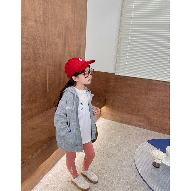 Quần Legging Lưng Cao Co Giãn In Chữ Phản Quang Thời Trang Xuân Thu Phong Cách Hàn Quốc Cho Bé Gái