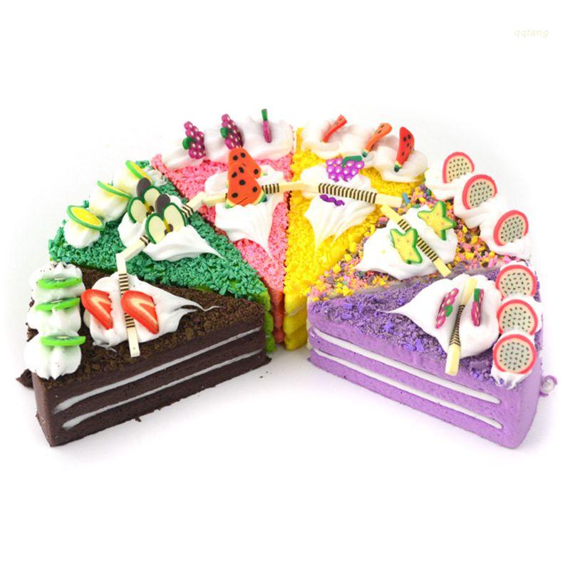 QQ Mô Hình Bánh Kem Giả Hình Tam Giác Làm Phụ Kiện Chụp Ảnh