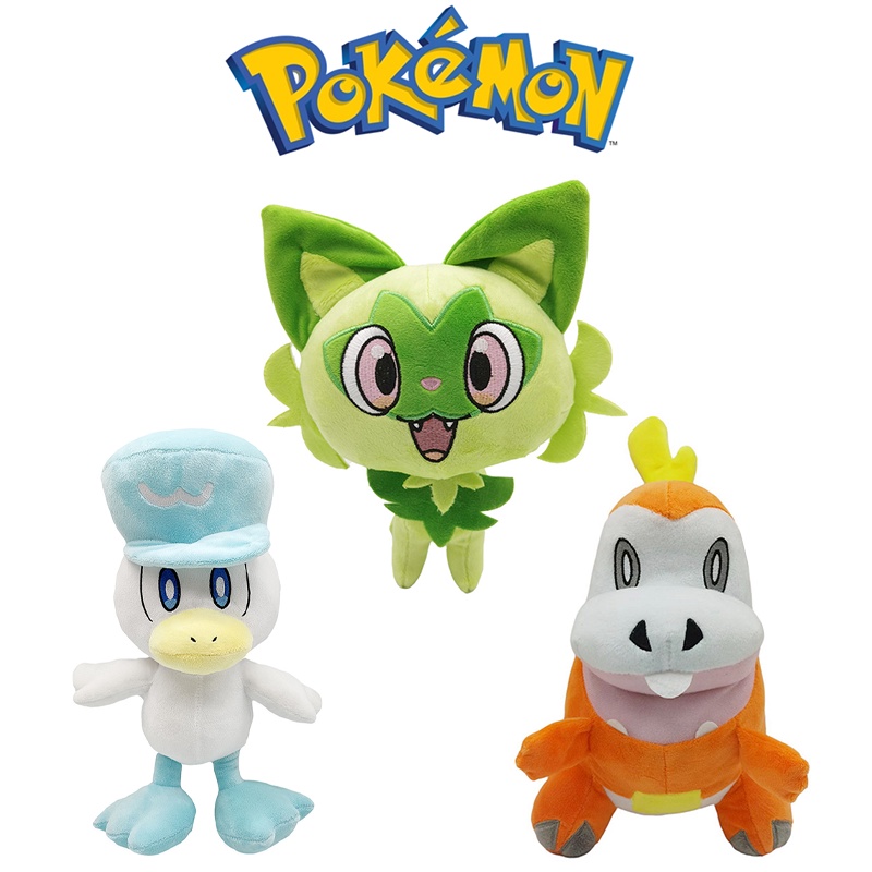 Thú nhồi bông bằng vải lông nhung hình Pokemon Sprigatito Fuecoco Quaxly làm quà sinh nhật cho trẻ em