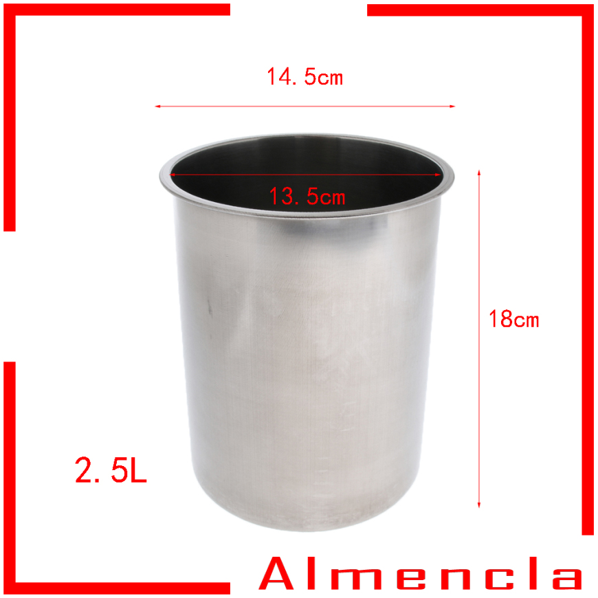 [ALMENCLA]Stainless Steel Ice Bucket Wine Cooler Champagne Chiller, 2.5L, Anti-Rust