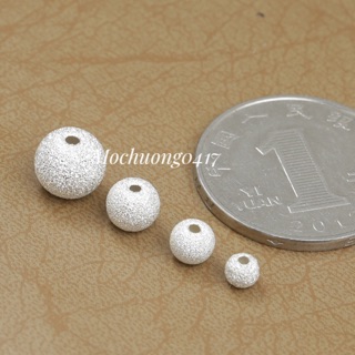 [S925] Charm bạc bi cát ánh kim - MH014 MOCHUONG JEWELRY