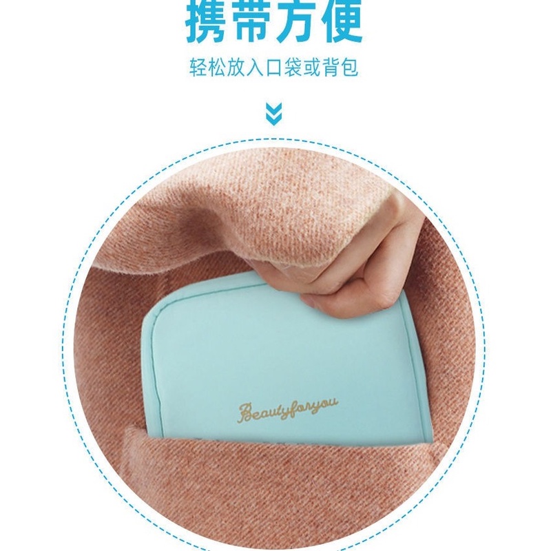 (Hàng Mới Về) Túi Đựng Mỹ Phẩm / Bút Kẻ Lông Mày / Son Môi Có Khóa Kéo Tiện Dụng Khi Đi Du Lịch