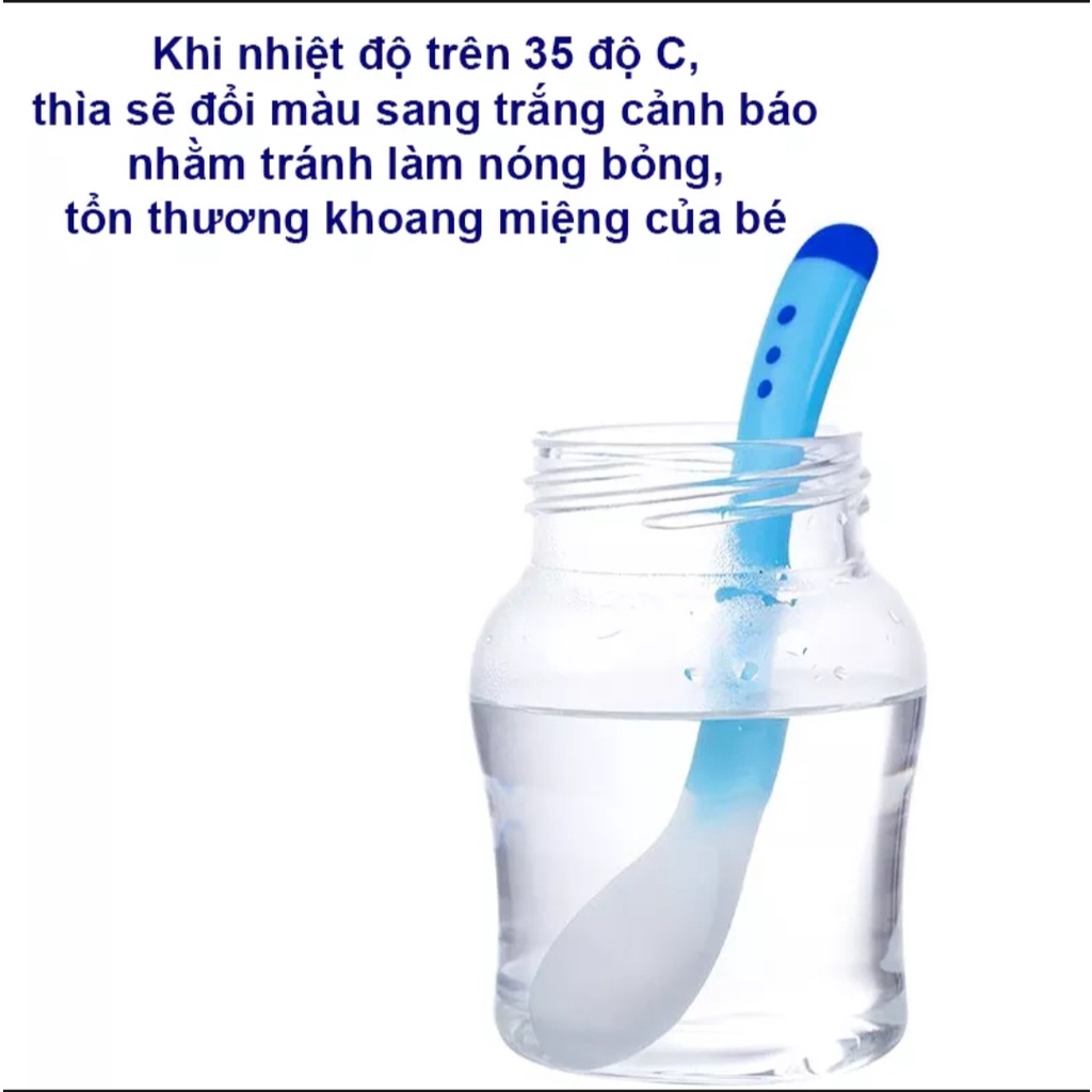 Thìa,muỗng báo nóng silicon cho bé tiện ích
