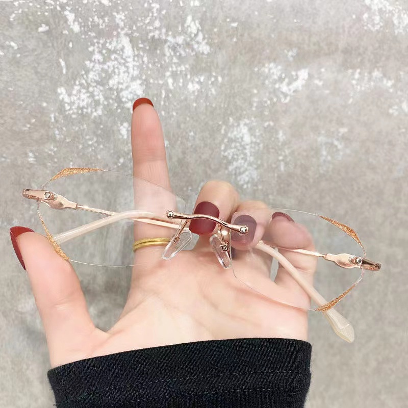 [+100°~+400°Kính Đọc Sách Không Gọng Chống Ánh Sáng Xanh Thiết Kế Thoải Mái Chống Mệt Mỏi Thời Trang Cho Nam Và Nữ