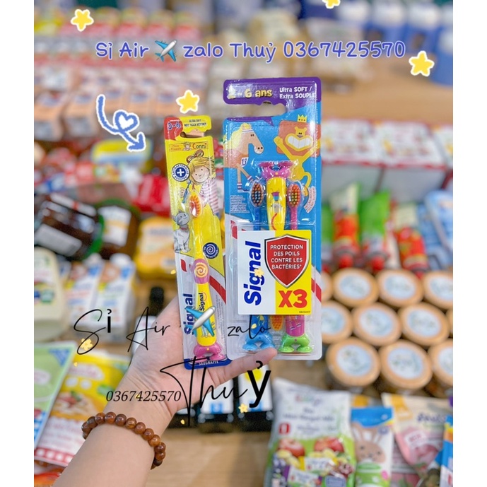 [ HÀNG ĐỨC - Pháp ] Bàn chải đánh răng trẻ em Ultra Soft Signal cho bé từ 1-6 tuổi trở lên