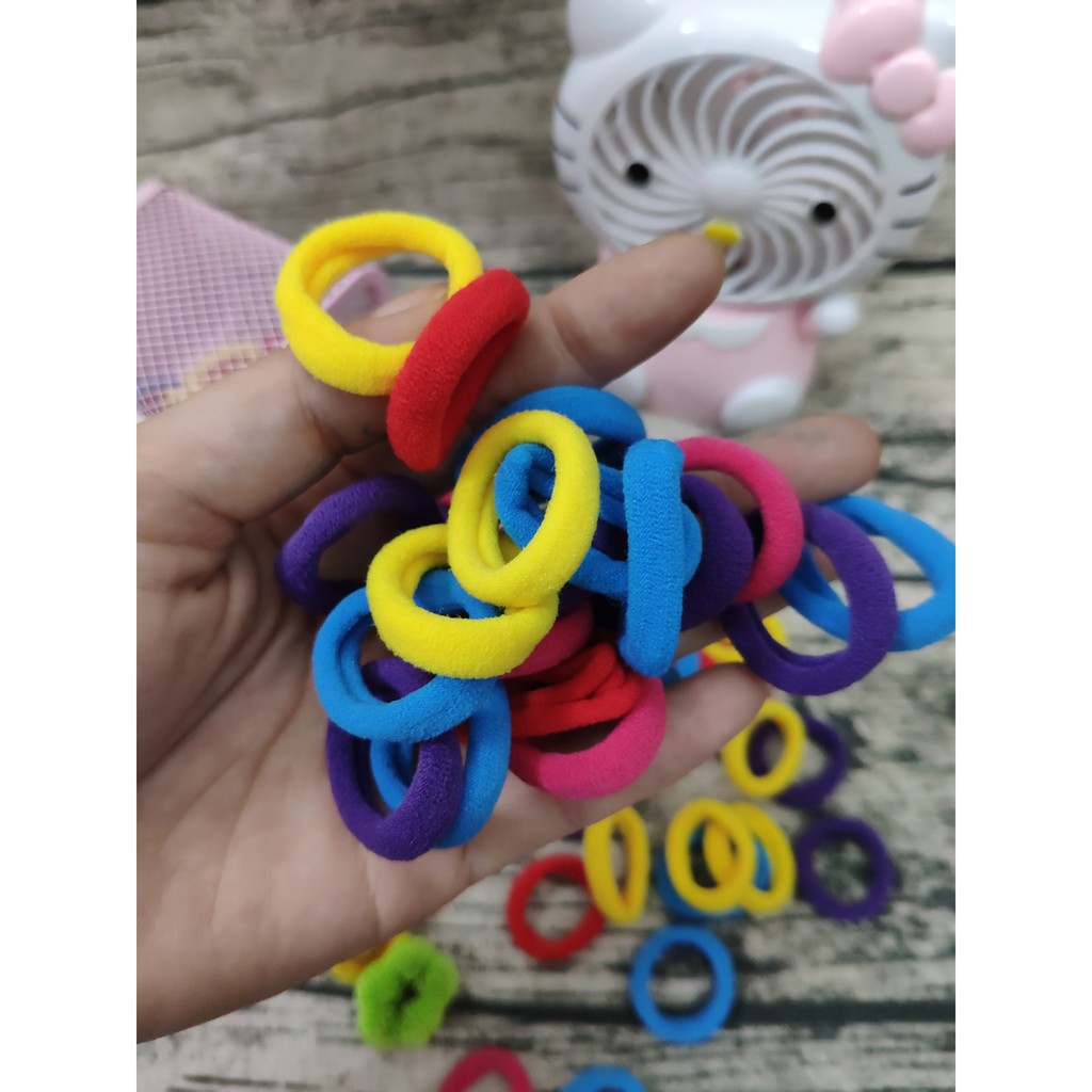 set 100 chun tóc sắc màu trẻ em