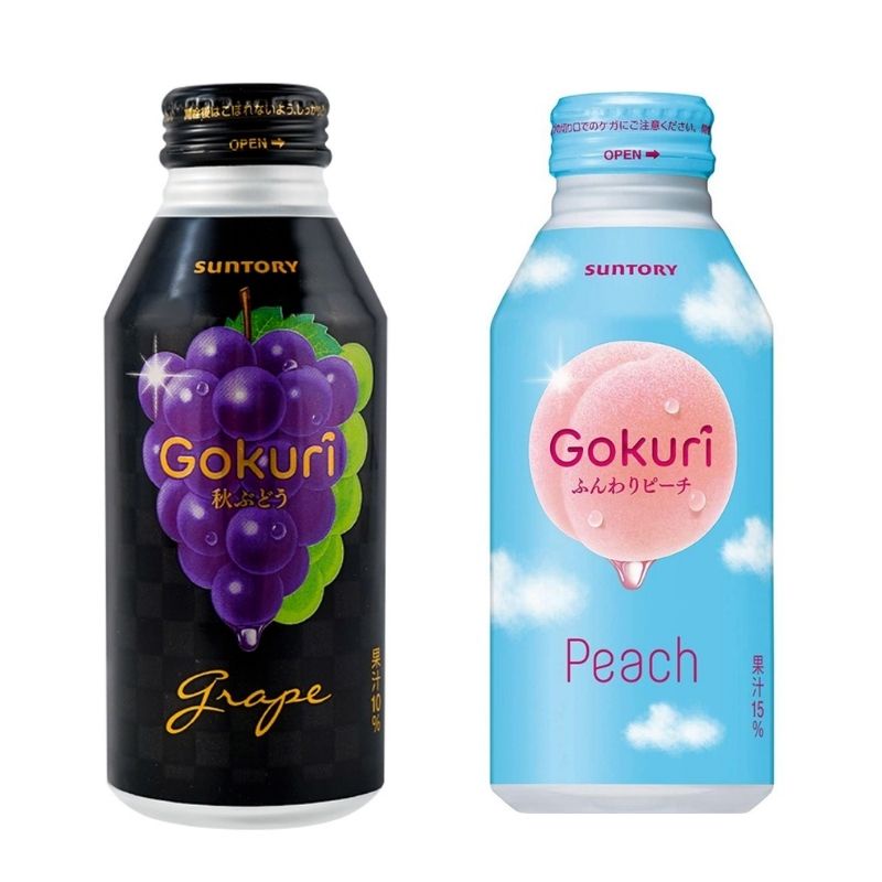 Nước ép vị nho và đào Suntory Gokuri 400g nội địa Nhật