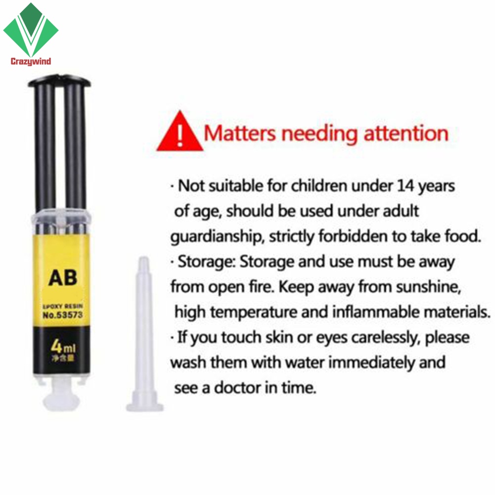 Keo Dán Nhựa Epoxy AB 25/4ml Dùng Để Sửa Chữa Đồ Gốm Sứ Thủy Tinh