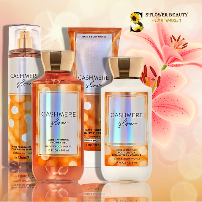 ✨ CASHMERE GLOW | Bộ Sản Phẩm Gel Tắm -  Dưỡng Thể - Xịt Thơm Nước Hoa Toàn Thân Bath & Body Works Body Care