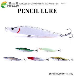 Mồi câu cá nhân tạo HENGJIA hình cá tuế bút chì 16g 9.5g có gắn móc ba