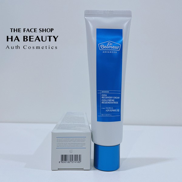 Kem dưỡng ẩm phục hồi chống lão hóa sáng da ngừa mụn The Face Shop Dr Belmeur Advanced Cica Recovery Cream Tuýp 60ml