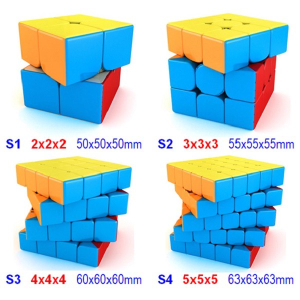 Khối Rubik Đồ Chơi Kích Thước 2x2, 3x3, 4x4 &amp; 5x5