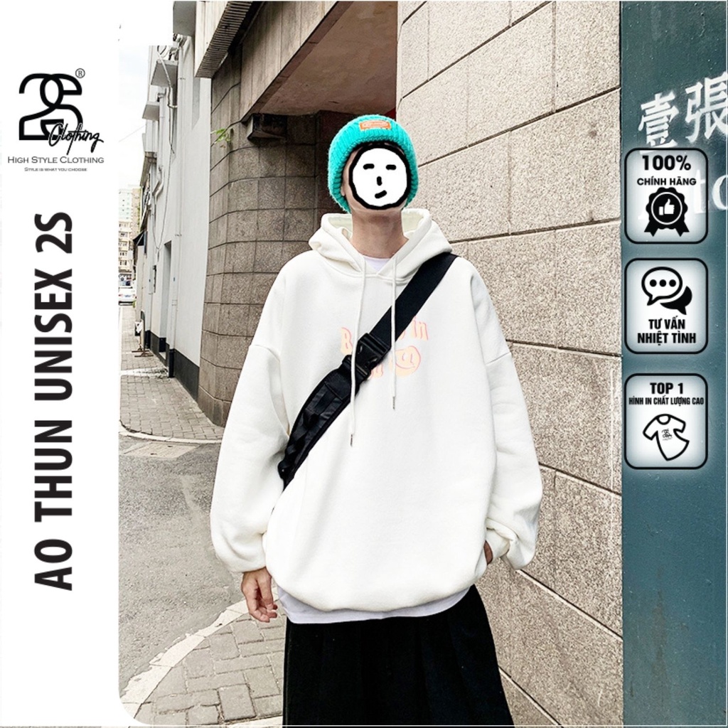 Áo Hoodie Nỉ Bông Mũ Rộng In Chữ Believe In You 2S Clothing, Áo Hoodie Chất Nỉ Bông Dày Dặn TV5056