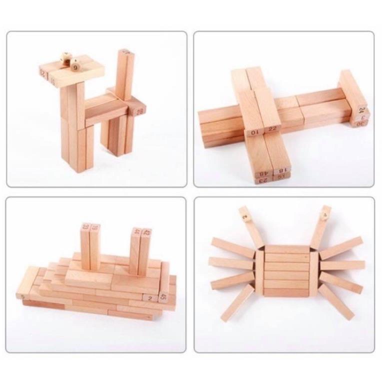 SALE SỐCĐỒ CHƠI DOMINO RÚT GỖ CHO BÉ THÔNG MINH
