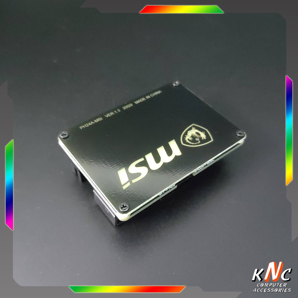 Cầu Đảo Góc 90 Độ Logo MSI Cổng 24pin Mainboard Đồng Bộ Led 5v ARGB - 12v RGB - Hub Coolmoon Tomato Xigmateks