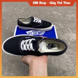 Giày Vans Classic Lười Vault Đế Kem Nam Nữ, Giầy Van Đen Old  Skoll Full Phụ Kiện Bill Box