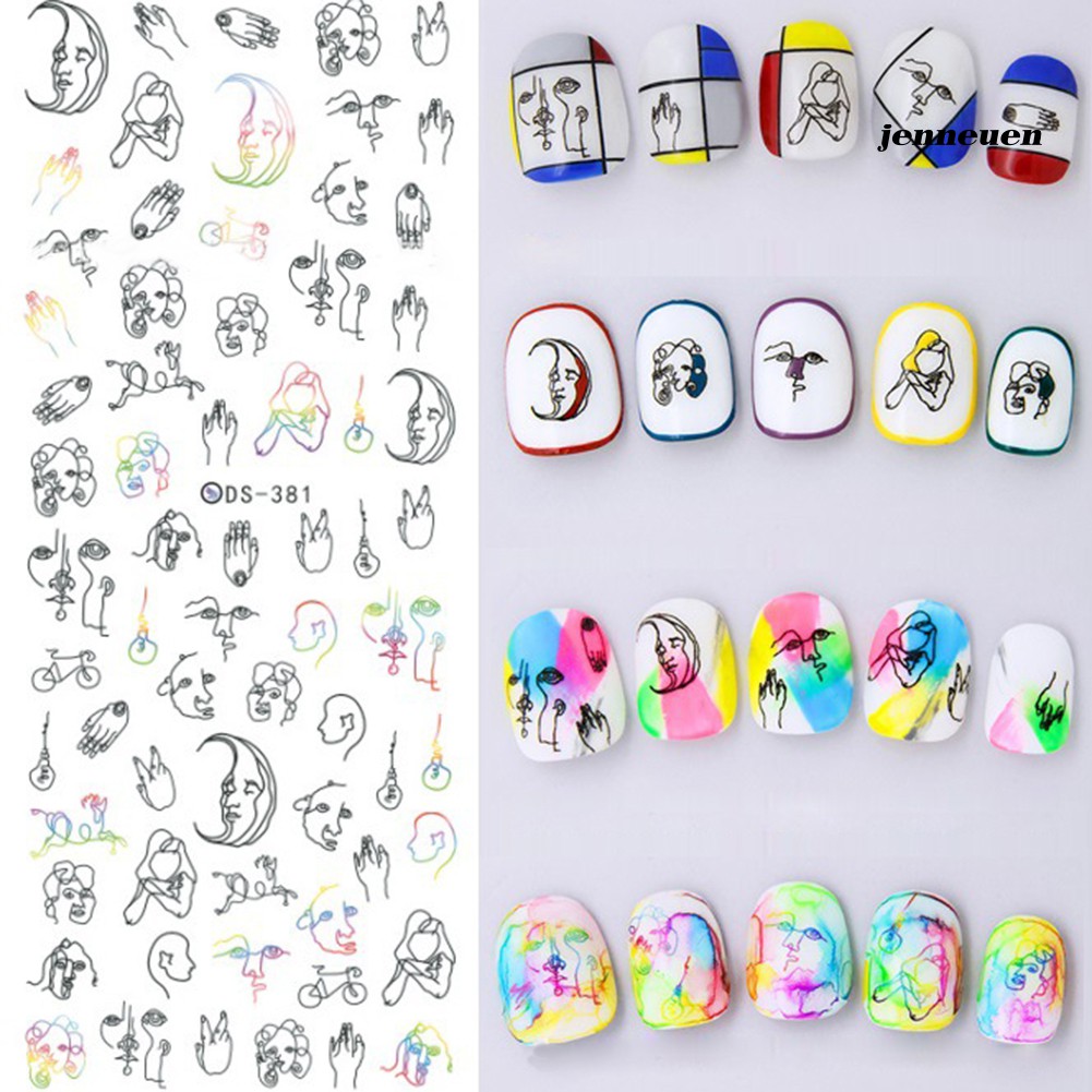 [Hàng mới về] Nhãn dán trang trí móng tay nghệ thuật nhiều họa tiết xinh xắn