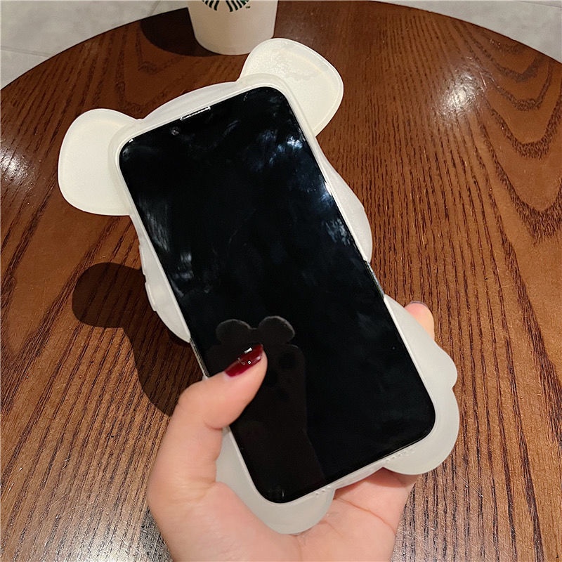 Ốp Điện Thoại Hình Gấu Phi Hành Gia 3D Cho IPhone 12 13 11 Pro Max X Xs Max Xr Zsx8