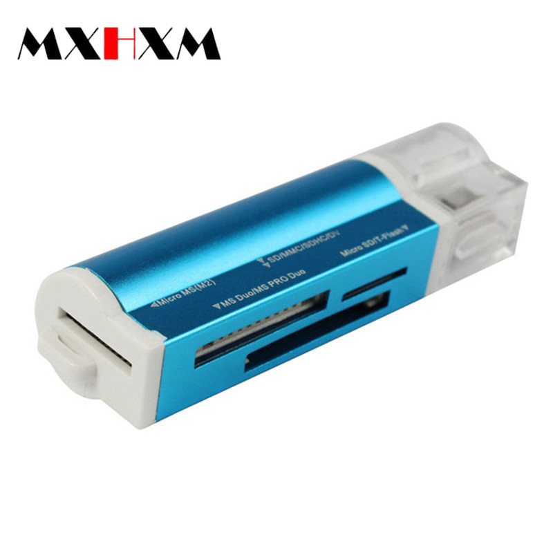 Aluminum Alloy Lighter Card Reader All-in-One Reading Card USB2.0 Four-in-One Multi-Function Card Reader