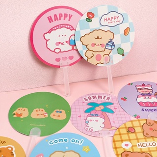 Quạt cầm tay hình tròn , hình thú xinh