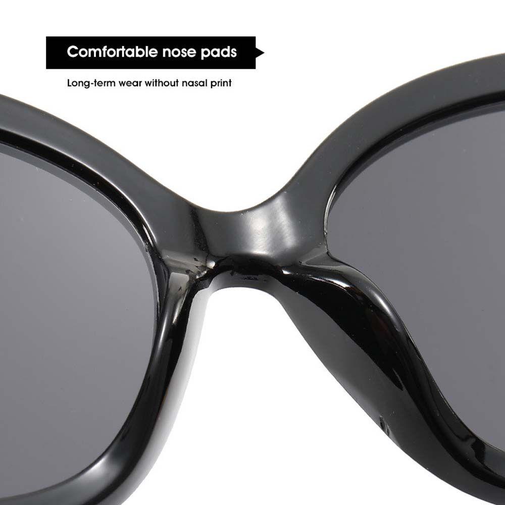 JARRED Kính Mát Gọng Tròn Lớn Chống Tia UV Họa Tiết Da Báo Phong Cách Hàn Quốc