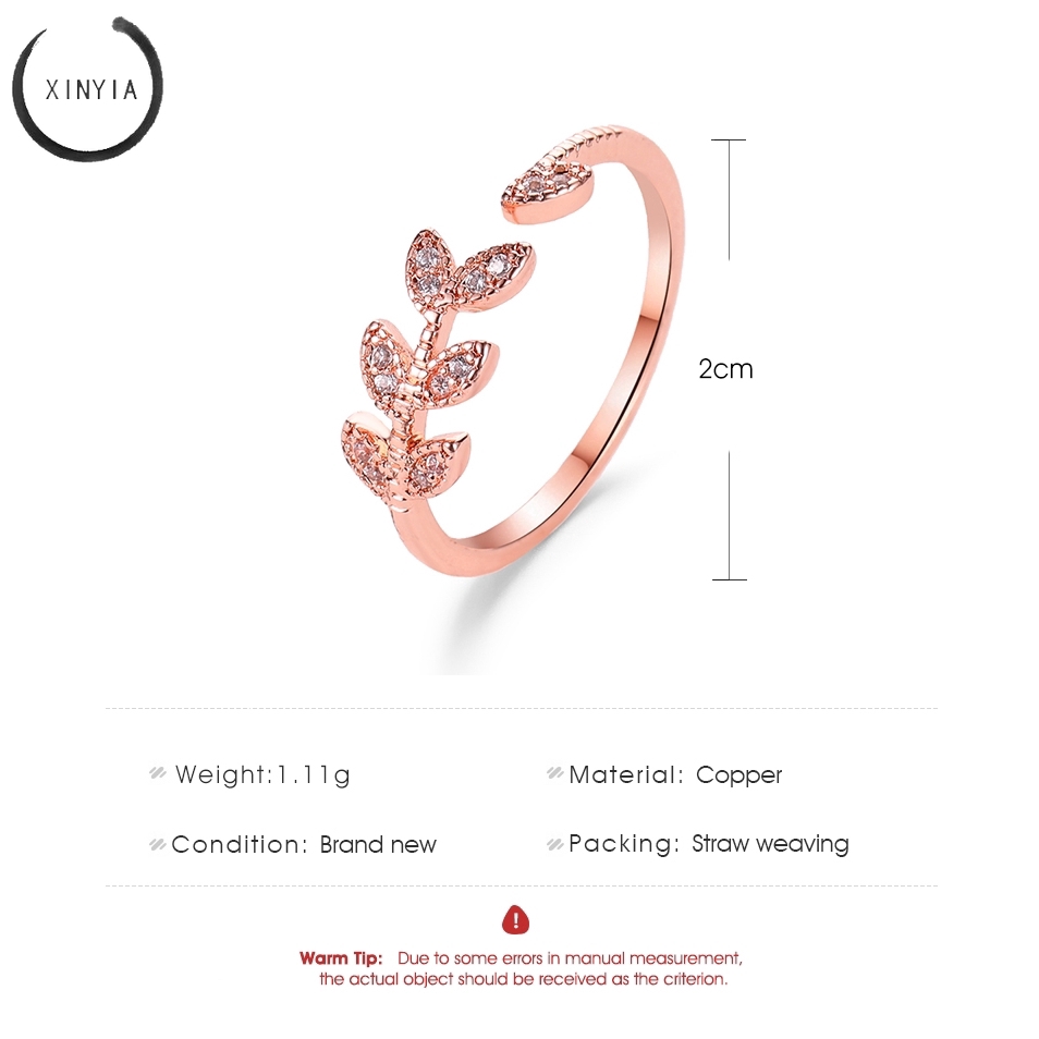 Nhẫn bạc Knuckle Cây bạc lá mở điều chỉnh