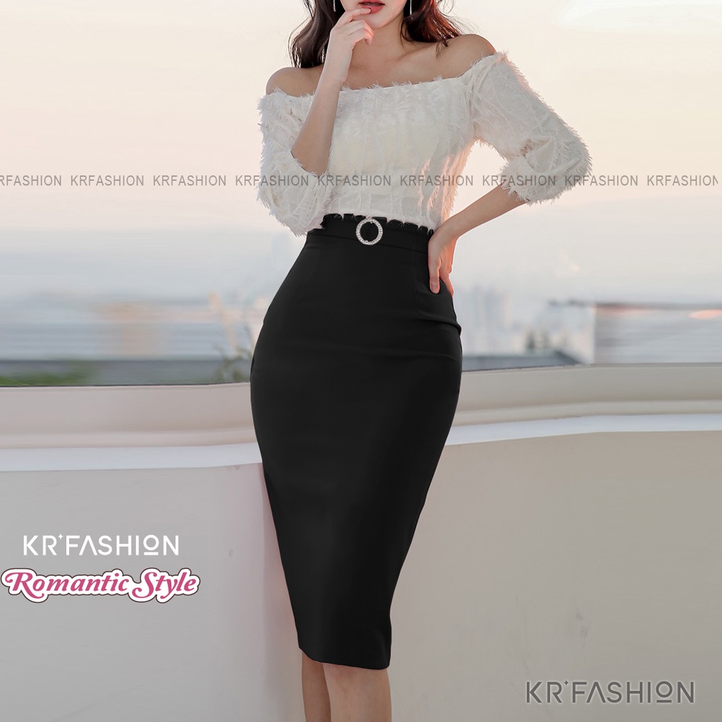 Chân váy công sở dáng dài SK227 KRFashion dáng ôm bút chì , váy 2 lớp, vải co dãn tốt, đẹp thanh lịch