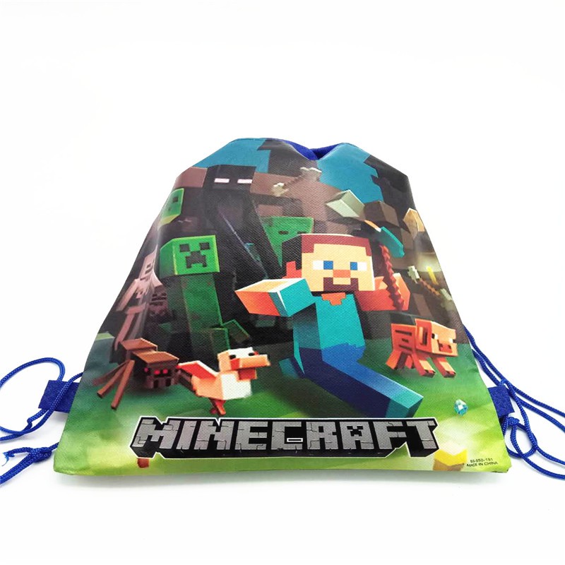 Balo Dây Rút In Họa Tiết Minecraft Cho Bé