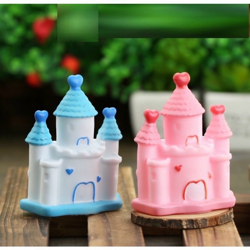 Lâu đài nhựa trang trí bánh kem, bánh sinh nhật