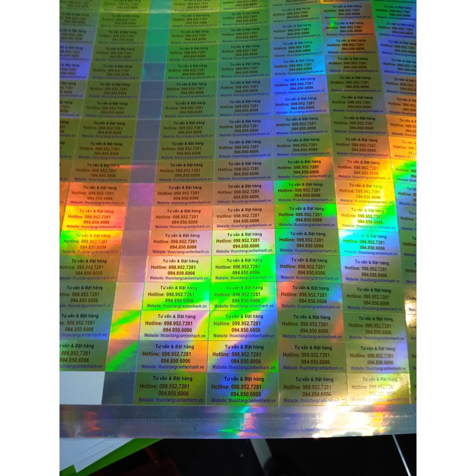 [Số lượng ít] IN Tem nhựa, trong suốt, Krap, 7 màu, Bạc, vàng, theo yêu cầu