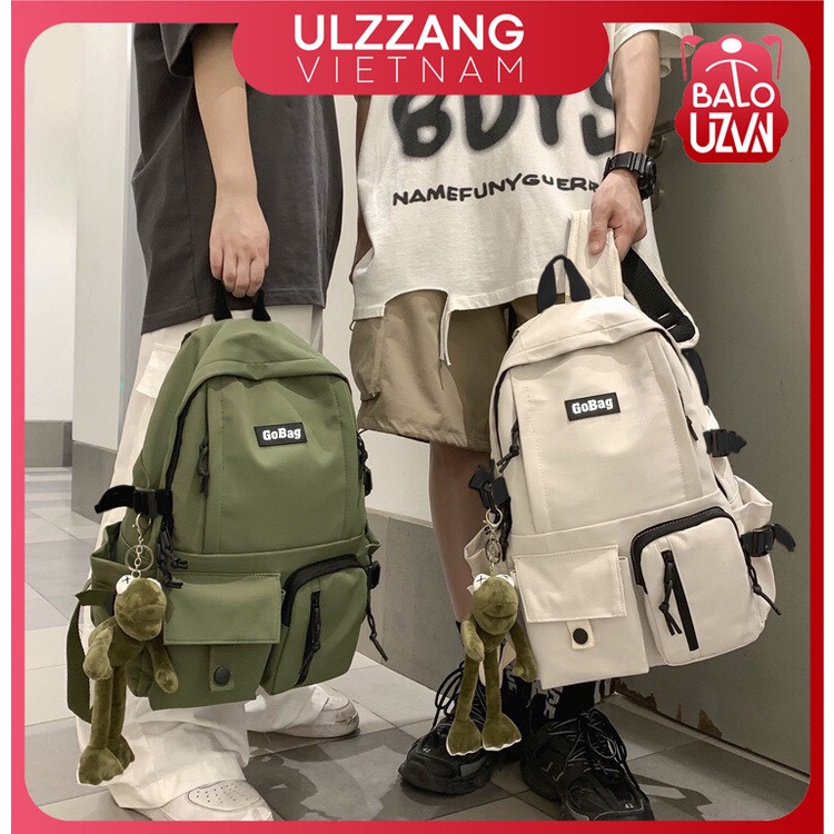 Balo đi học nam nữ Ulzzang basic chống nước, cặp sách laptop phong cách Unisex Hàn Quốc dành cho học sinh, sinh viên.