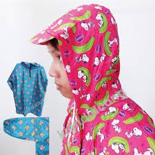Áo Mưa Bít Vải Dù Số Cho Bé Không Xẻ Tà Chống Thấm