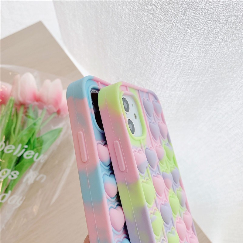 Ốp điện thoại silicon mềm hình trái tim thích hợp cho Iphone 13 12 Pro Max 12mini 11 Pro Max I6 6s 7 8 Plus X Xr Xs Max